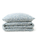 Lenjerie de pat King Size, Cordo, Homla, 3 piese, 200x220 cm, bumbac, albastru/alb