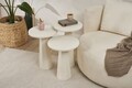 Set masute 2 piese, Rotexa, Lilyum (57 + 52 + 47), MDF , Alb