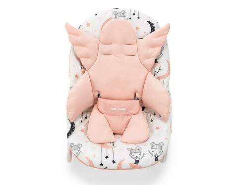 Perna universala copii Baby Pad, Angel Wings, 60x63x5 cm, Bumbac, Roz pudra mezoni.ro
