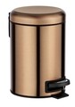 Cos de gunoi cu pedala, Wenko, Leman Metallic Copper, 3 L, inox, cupru