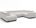 Coltar extensibil stanga 3 locuri ELTAP, LT-01ROY, Fectory, 346x205x93 cm, lemn/poliester, alb