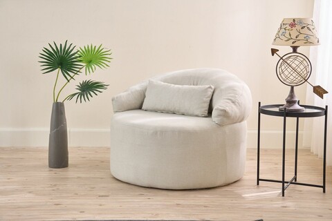 Fotoliu, Atelier del Sofa, 825BLC4725, Poliester, Crem