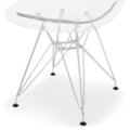 Scaun, Ike, L.51 l.46 H.82, metal/plastic, transparent