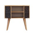 Consola, Mod Design, Dencia, 80x80x80 cm, Stejar / Gri închis