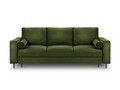 Canapea extensibila, Camellia, Mazzini Sofas, 3 locuri, cu lada de depozitare, 220x100x92 cm, catifea, verde