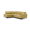 Coltar extensibil stanga 4 locuri ELTAP, LT-45SAV, Noble, 255x201x100 cm, lemn/poliester, galben