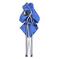 Set 2 scaune pliabile pentru camping, Songmics, 76x51.5x95.5 cm, max 150 kg, tesatura Oxford/otel, albastru