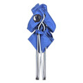 Set 2 scaune pliabile pentru camping, Songmics, 76x51.5x95.5 cm, max 150 kg, tesatura Oxford/otel, albastru