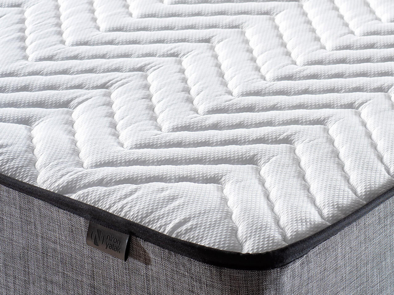 Saltea single, Base & Headboard, Niron, Argintiu, 120x38x200 cm, Cadru: OȚEL, Gri - 2 | YEO