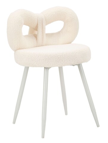 Scaunel Ilary Mini, Mauro Ferretti, 40x40x67 cm, MDF/fier/poliester, alb