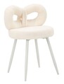 Scaunel Ilary Mini, Mauro Ferretti, 40x40x67 cm, MDF/fier/poliester, alb