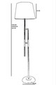 Lampadar, Luin, 534LUN4330, Metal, Negru/Cupru