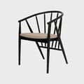 Scaun Calido, Homla, 58x55x78 cm, lemn/poliester, negru