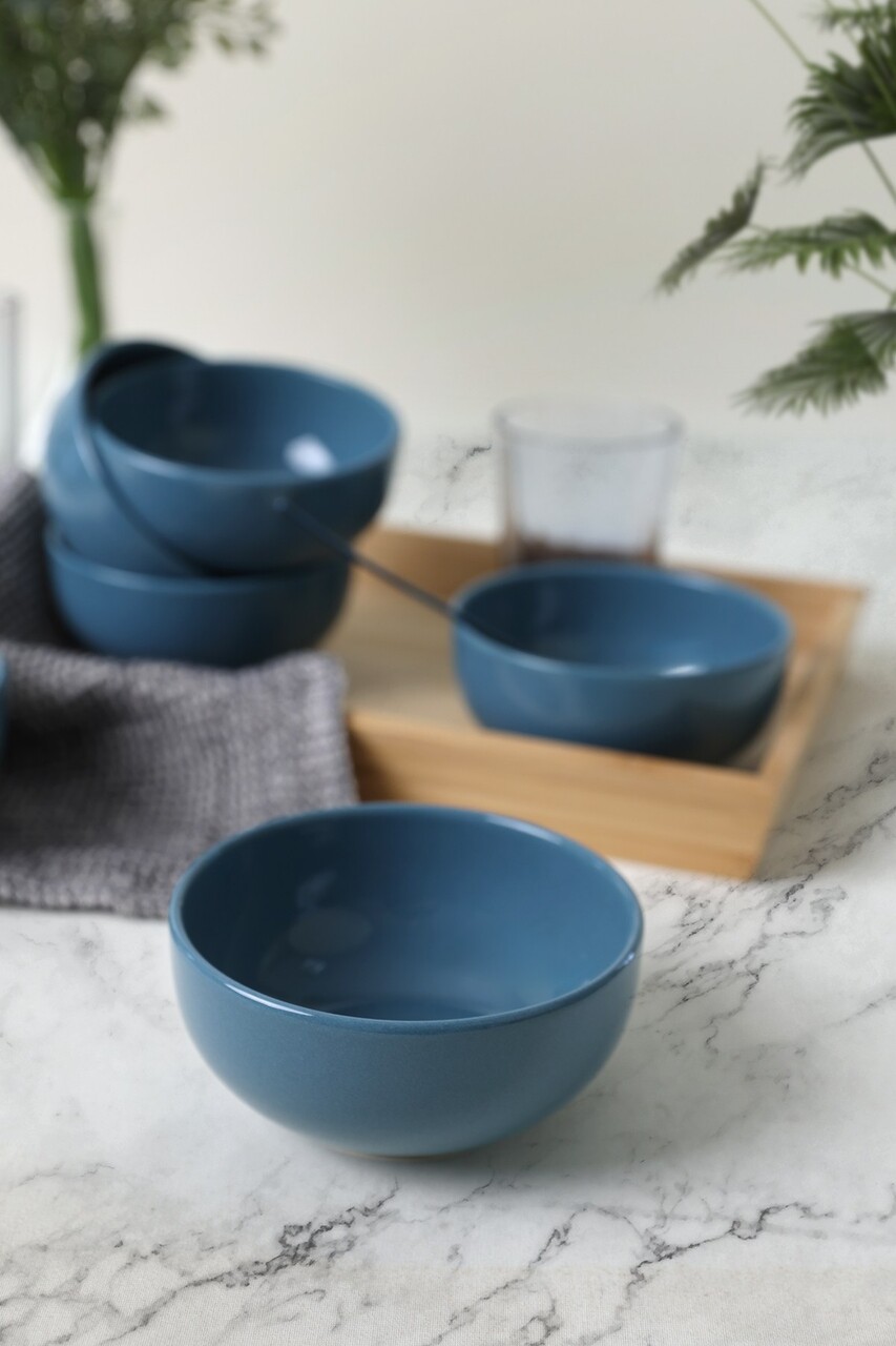 Set boluri ceramice (6 bucăți), L'essentiel Maison, 275KRM2351, Antibacterian, Albastru - view 2