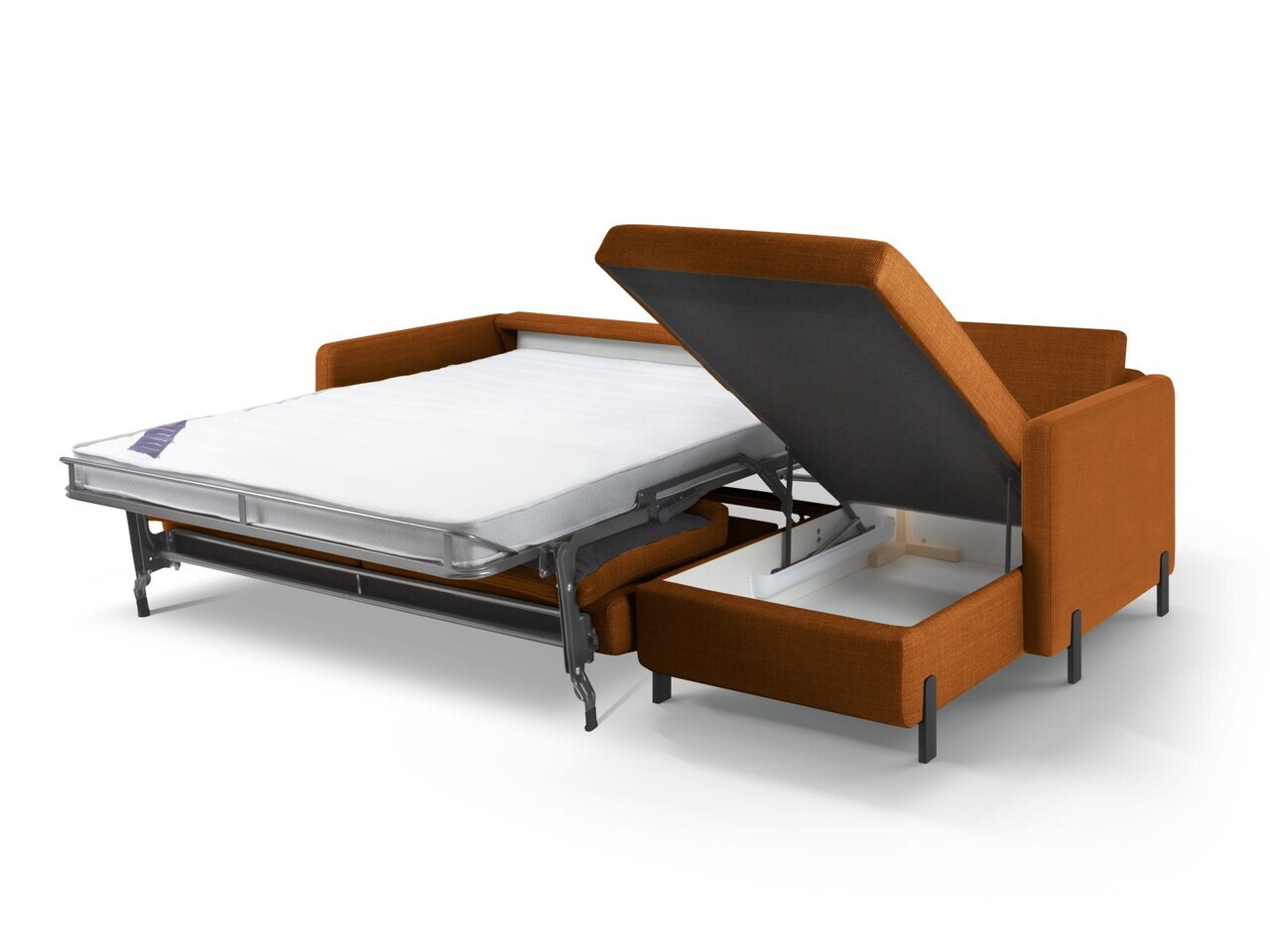 Coltar extensibil dreapta 4 locuri, Gloria, Micadoni Home, 266x170x88 cm, tesatura structurata, caramiziu — imaginea 3