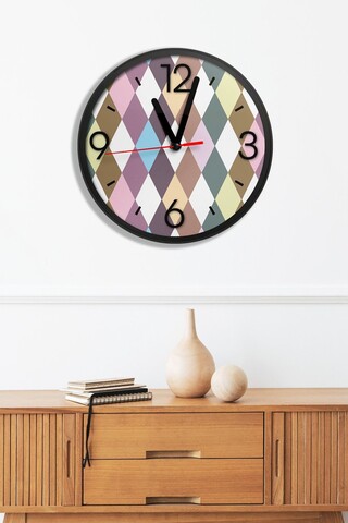Ceas de perete, Artavessa3Dclock14, Dimensiuni: 36 x 36 x 1 cm, Multicolor