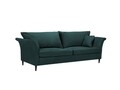 Canapea extensibila, Pivoine, Mazzini Sofas, 3 locuri, cu lada de depozitare, 245x95x98 cm, catifea, albastru petrol