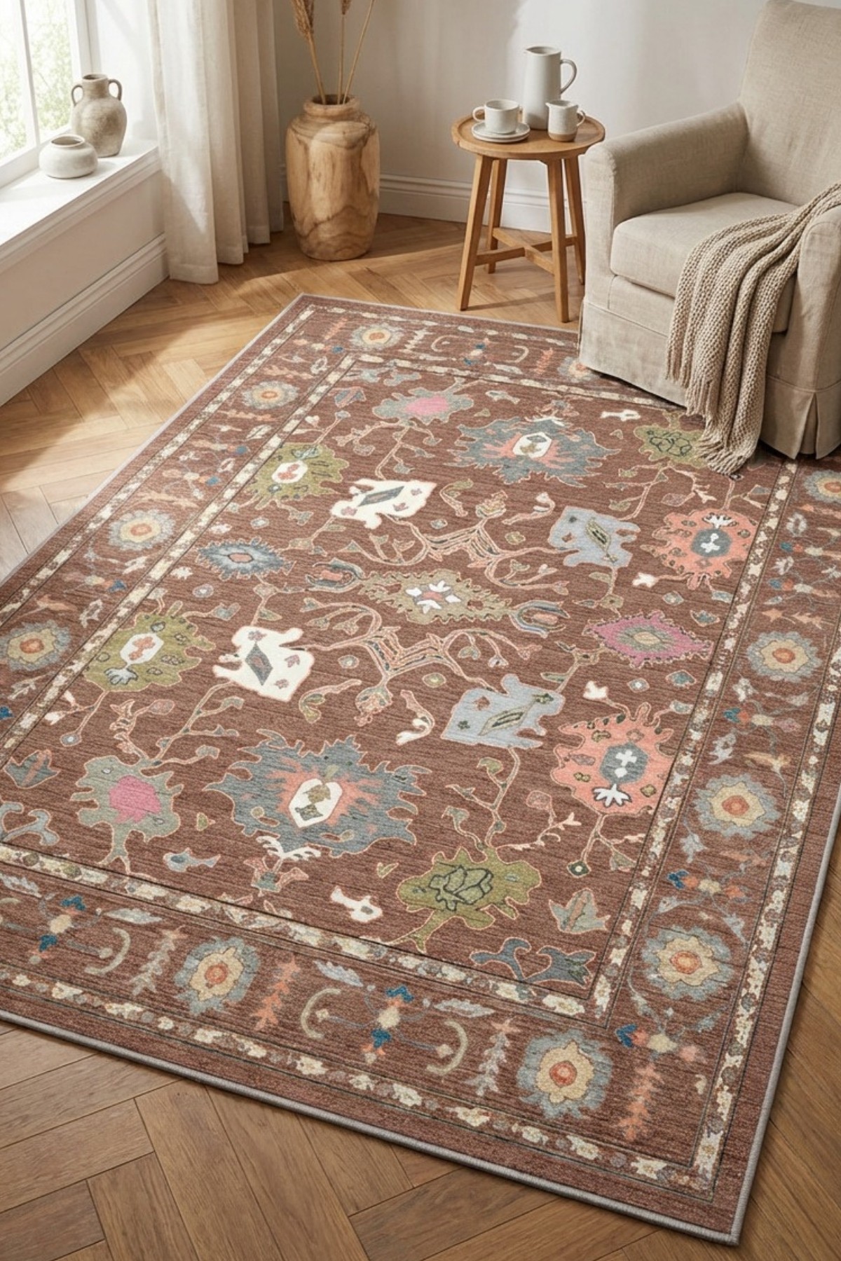 Covor, DC-7530-40, 160x250 cm, Poliester, Maro