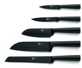 Set 5 cutite + suport, Richardson Sheffield, Seasons Nox, inox, negru