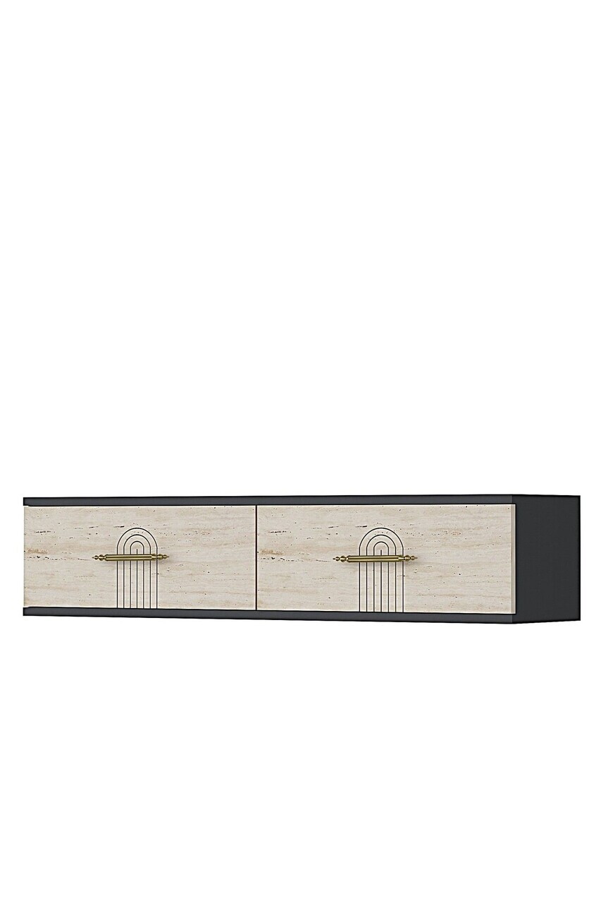 Dulap, Hanah Home, Ida 120, 120x25.5x29.6 cm, Antracit / Travertin — imaginea 5