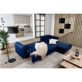 Coltar extensibil dreapta 4 locuri ELTAP, RT-40VE, Dalia, 289x190x95 cm, lemn/poliester, albastru