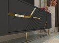 Comoda TV, Olivia, Dekolp5, Antracit / Aur