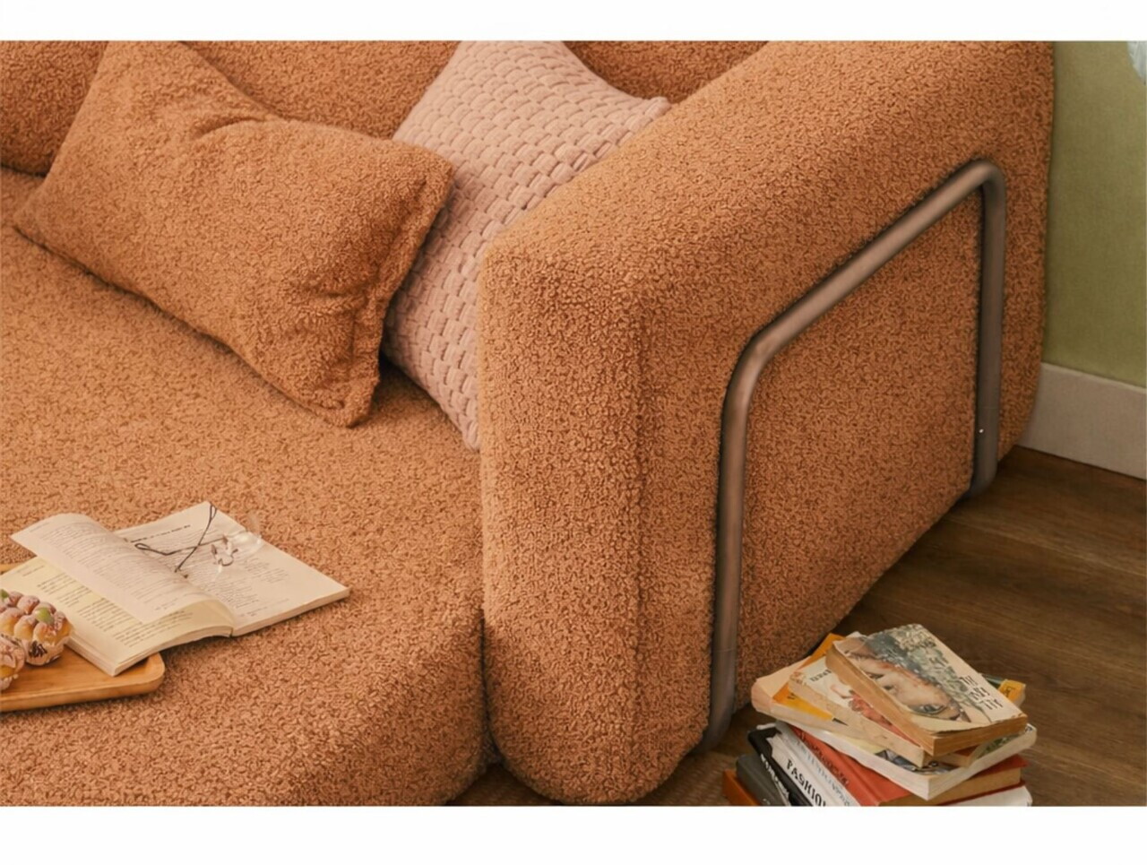 Fotoliu extensibil, Atelier del Sofa, 118FVL1104, Tesatura Boucle, Portocaliu - view 5