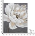 Tablou decorativ White Gold Flower, Mauro Ferretti, 80x100 cm, pictat manual, canvas/lemn de pin
