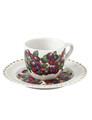 Set 4 cesti cu farfurie pentru cafea, Le Primizie v2, Brandani, D12.5x6.5 cm, 90 ml, portelan