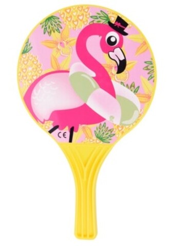 Set ping pong pentru plaja Flamingo, 3 piese, 23×38 cm, polipropilena, galben Excellent Houseware imagine noua 2022