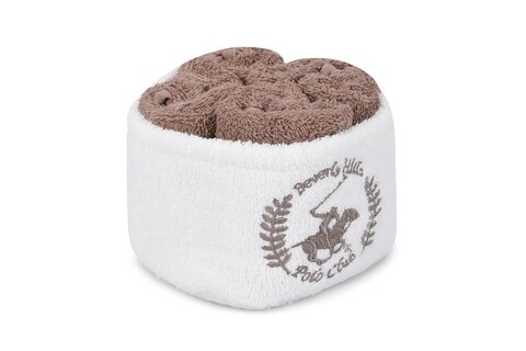 Set 4 prosoape wash 1, beverly hills polo club, 30x30 cm, bumbac, maro