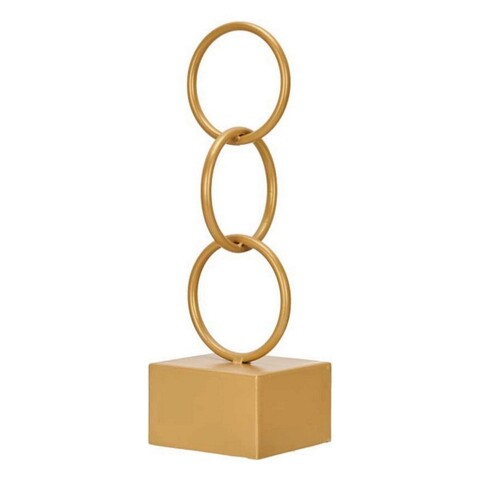 Decoratiune Rings, Gift Decor, 12.5 x 12.5 x 40.5 cm, metal, auriu Gift Decor
