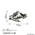 Decoratiune de perete, Mountain, Metal, 70 x 40 cm, Multicolor