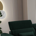 Coltar extensibil dreapta 4 locuri ELTAP, Foble, 267x196x100 cm, lemn/poliester, verde inchis