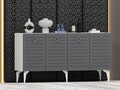 Consola, Olivia, Arona, 150x79x40 cm, PAL , Alb / Antracit