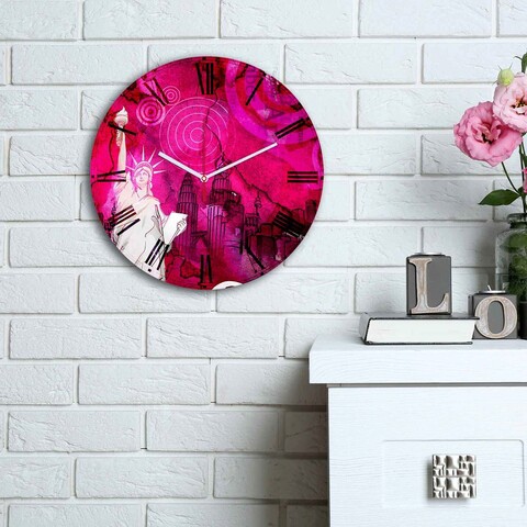 Ceas de perete, 3030ms-009, mdf, ø30 cm, multicolor