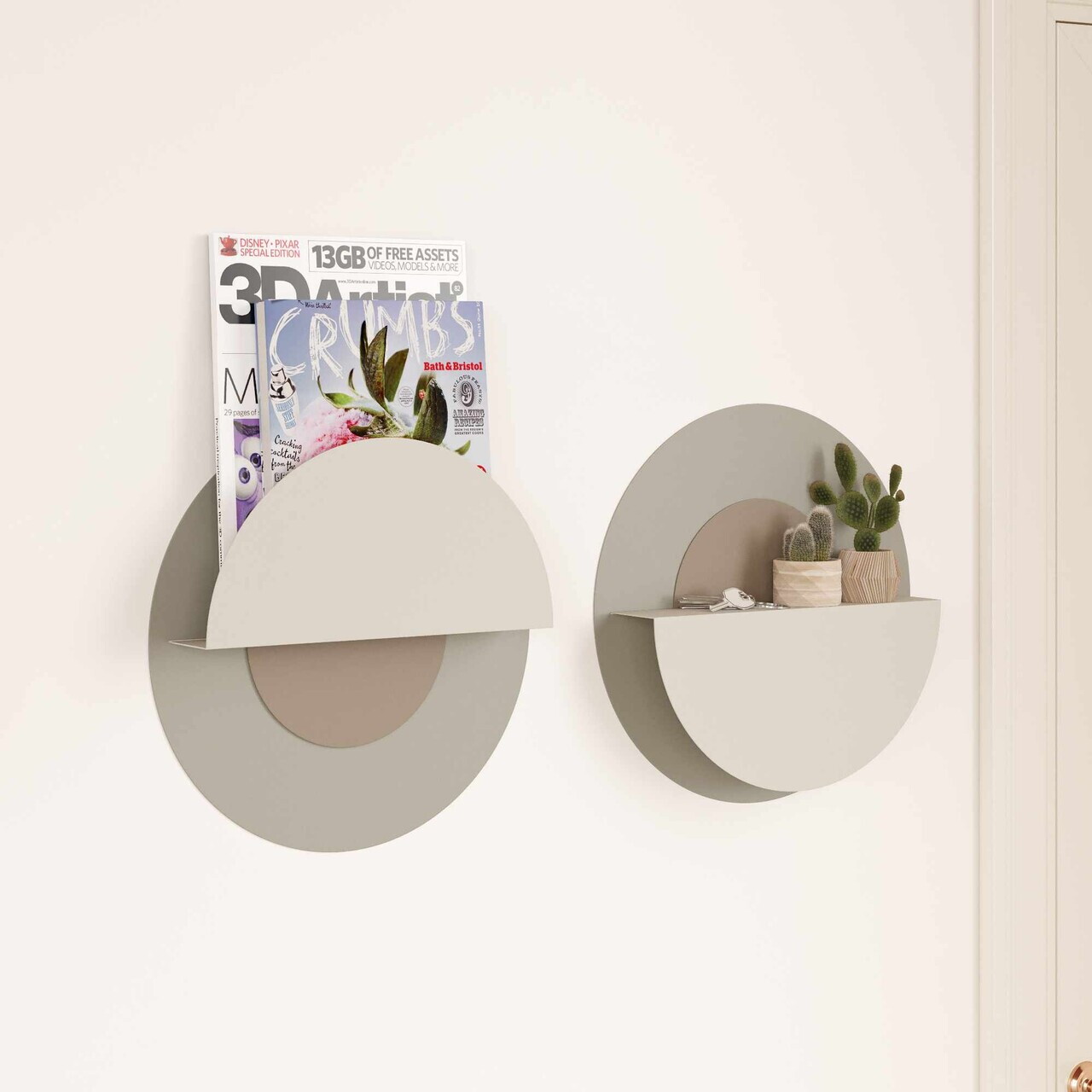 Raft de perete Hanah Home Rio Metal Verde