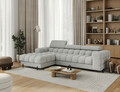 Coltar extensibil dreapta 3 locuri ELTAP, LT-03PEL, Felro, 285x181x93 cm, lemn/poliester, gri deschis