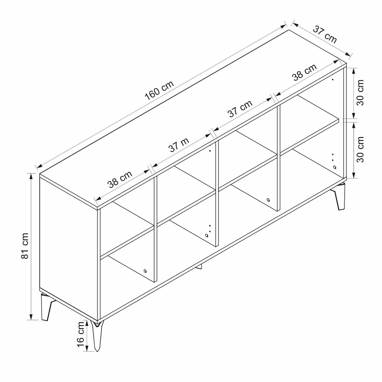 Consola, Hanah Home, Lorin, 160x81x37 cm, Beirut — imaginea 7