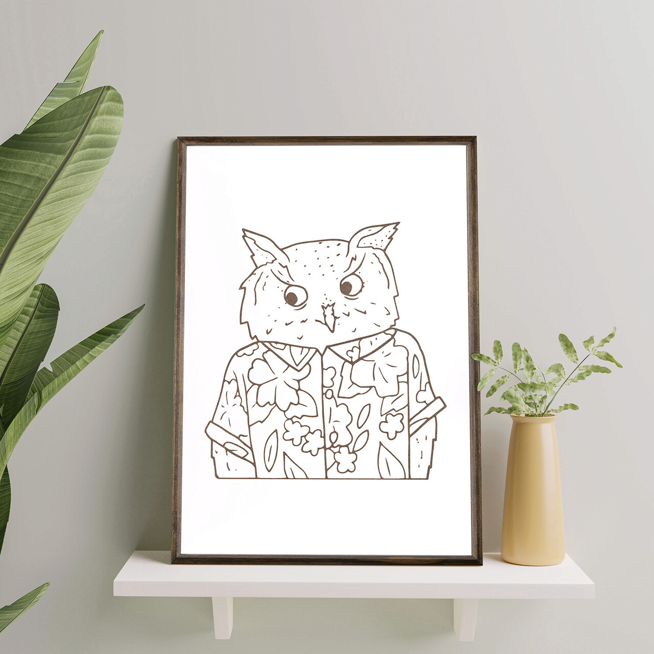 Tablou decorativ TD169 Lemn Desenat manual Natural