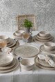 Set de cină din ceramică (24 bucăți), L'essentiel Maison, 275KRM2336, Antibacterian, Crem