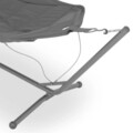 Hamac cu suport metalic, Galdo, L.305 l.105 cm, otel/poliester, gri