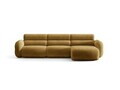 Coltar dreapta 4 locuri, Neo, Micadoni Home, 305x165x83 cm, tesatura Chenille, galben mustar