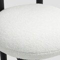 Scaun Pacis, Homla, 65.5x59.5x75.5 cm, lemn/MDF/poliester, ecru/negru