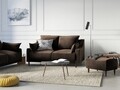 Canapea, Freesia, Mazzini Sofas, 2 locuri, 150x94x90 cm, catifea, maro