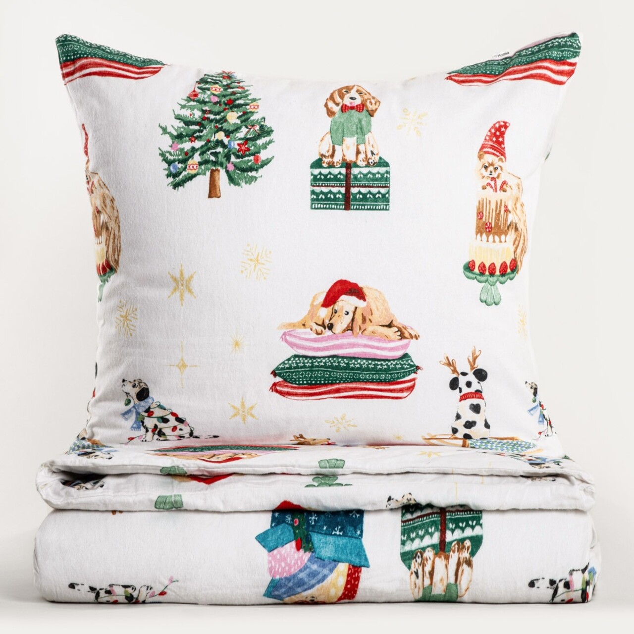 Lenjerie de pat King Size, Gianni, Homla, 3 piese, 200x220 cm, bumbac, multicolor