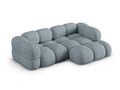 Coltar dreapta 3 locuri, Loretto, Cosmopolitan Design, 250x147x68 cm, tesatura structurata, albastru pastel