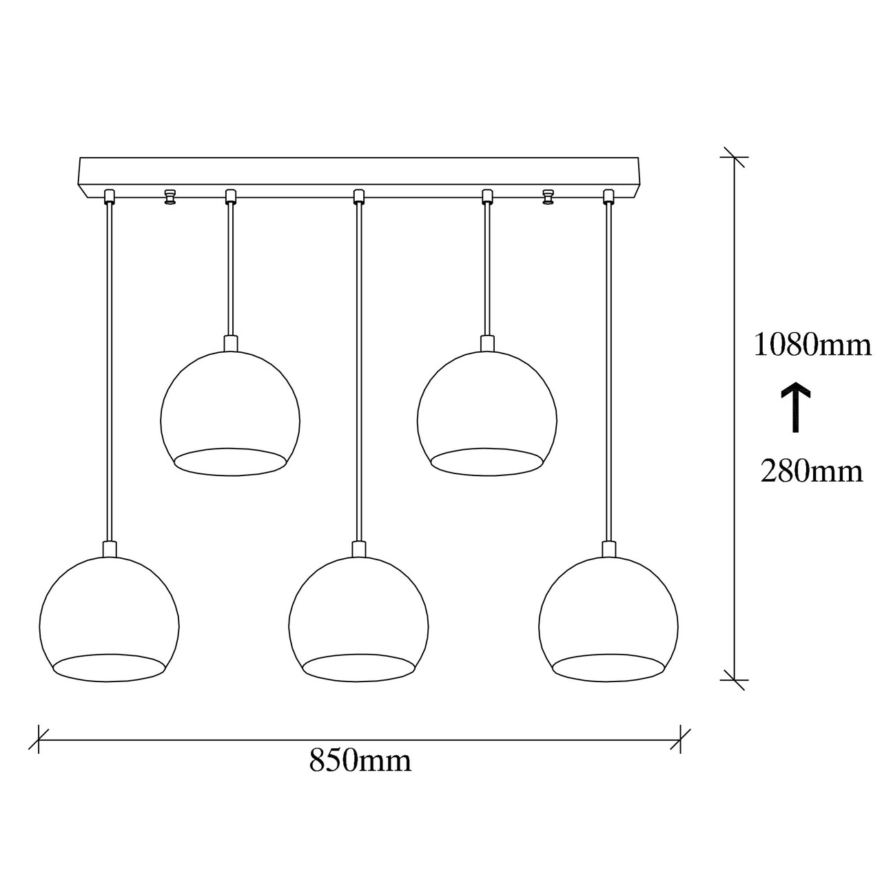 Candelabru, Nitid, Sivani - MR - 1000, E27, 100 W, metal