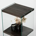 Corp biblioteca, Neostill, Aqua 3, 40x120x35 cm, Sticla temperata, Antracit