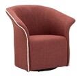 Fotoliu rotativ Siena Swivel, Mauro Ferretti, 83.5x66x80 cm, fier/poliester, bordo